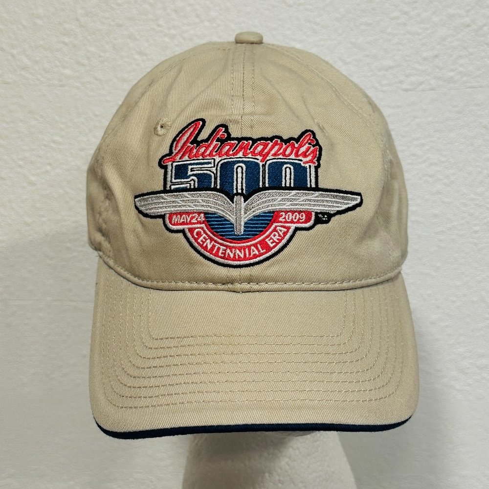 Brickyard INDIANAPOLIS 500 Hat Cap 2009 Centennial Era Beige Embroidered Logo OS